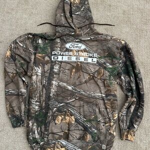 Ford Camouflage Hoodie with Power Stroke Diesel Logo